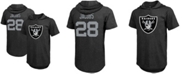 Fanatics Men's Josh Jacobs Heathered Black Las Vegas Raiders Name Number Tri-Blend Hoodie T-shirt